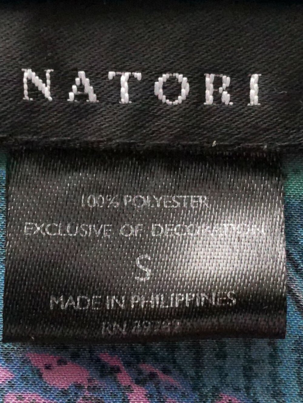 NATORI (2) Piece Robe & Nightgown Blue, Black, Pink & Green Floral S/M - Picture 5 of 10